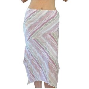 Vintage Y2K asymmetrical midi skirt